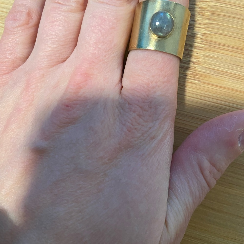 Statement Cuff Brass Ring - image 4